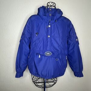 Vintage KILLY Royal Blue Ski Snow Winter Pullover Coat
